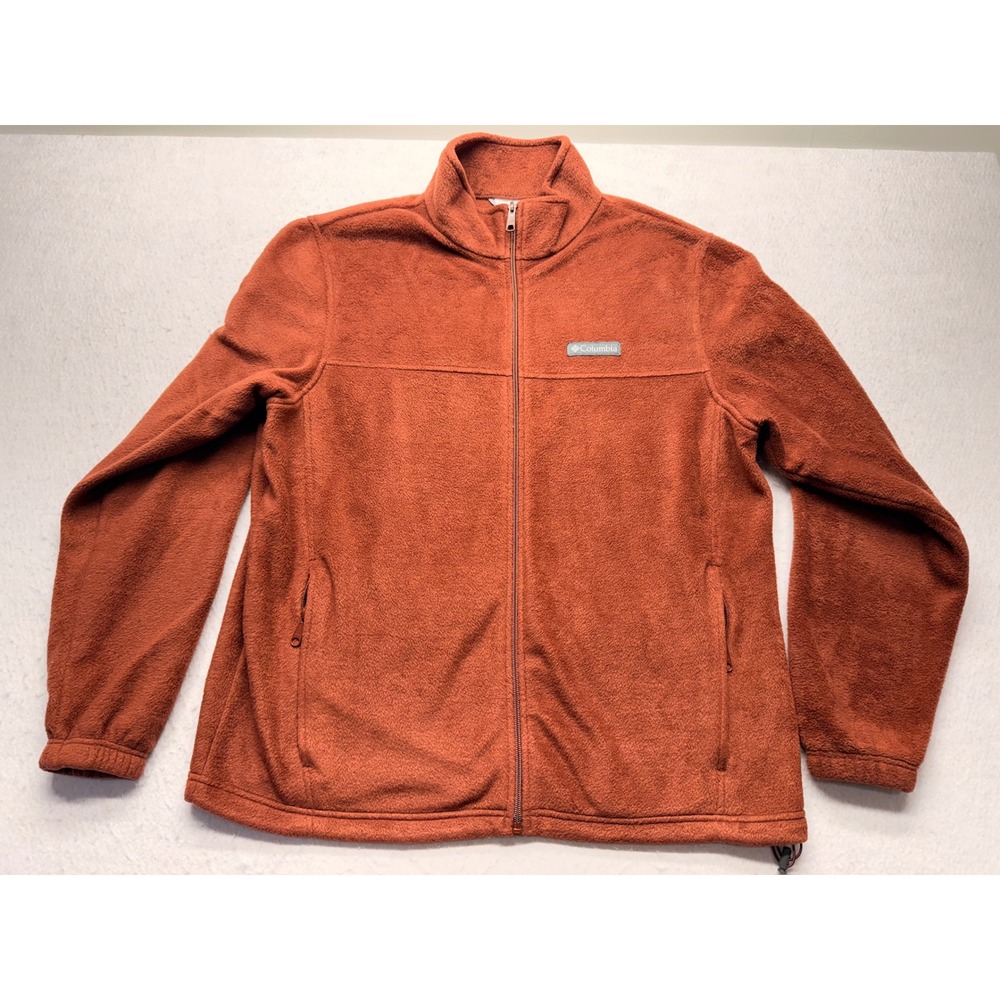 Columbia Mens XL Steens Mountain Full Zip Fleece Jacket Rust Orange XM6354